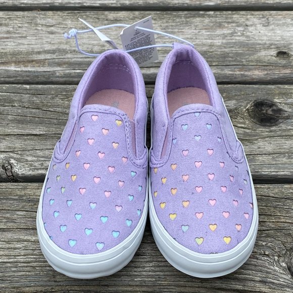 Old Navy Royal Purple Perforated Faux-Suede Slip-Ons For Toddler Girls - Picture 2 of 10
